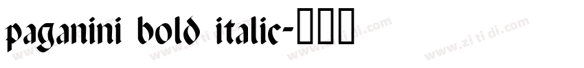 paganini bold italic字体转换